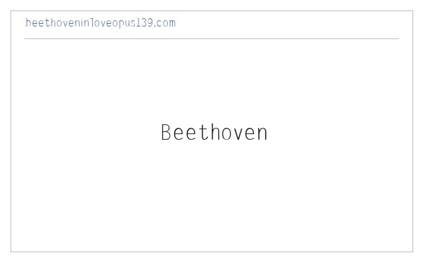 Beethoven in Love Opus 139 缩略图
